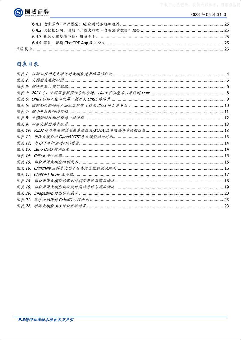 《国盛证券-通信行业深度-开源竞速：AI大模型的“Linux时刻”降临-230531》 - 第3页预览图