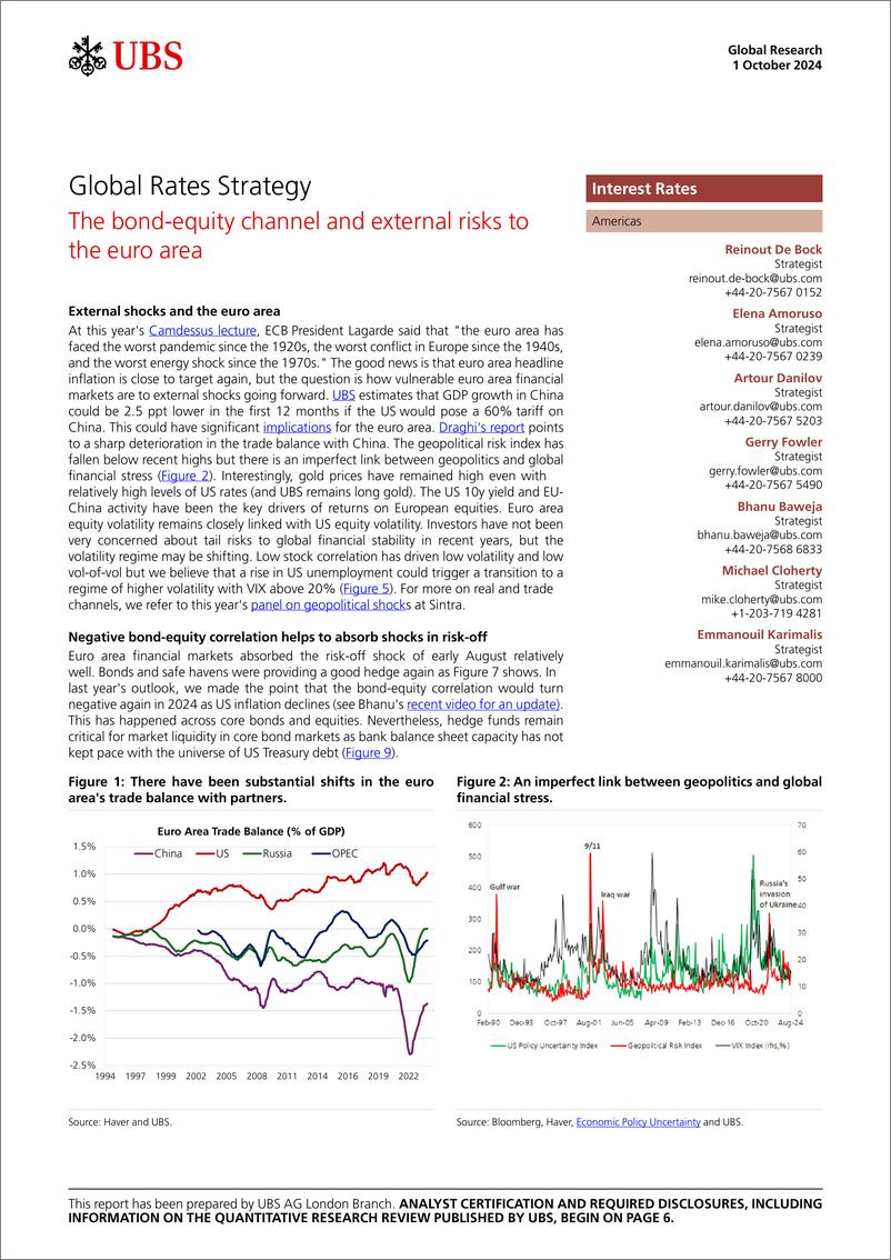 《UBS Fixed Income-Global Rates Strategy _The bond-equity channel and external ...-110551967》 - 第1页预览图