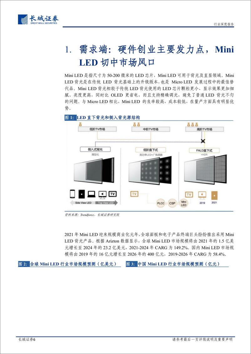 《MiniLED行业深度报告：占据显示创新重要赛道，背光MiniLED开启高速成长期》 - 第6页预览图