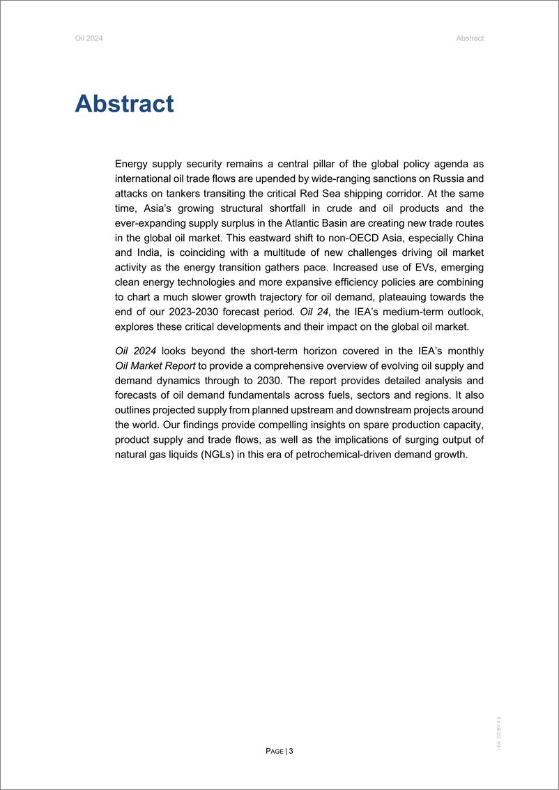 《国际能源署IEA：石油2024—分析和预测至2030年报告（英文版）》 - 第3页预览图