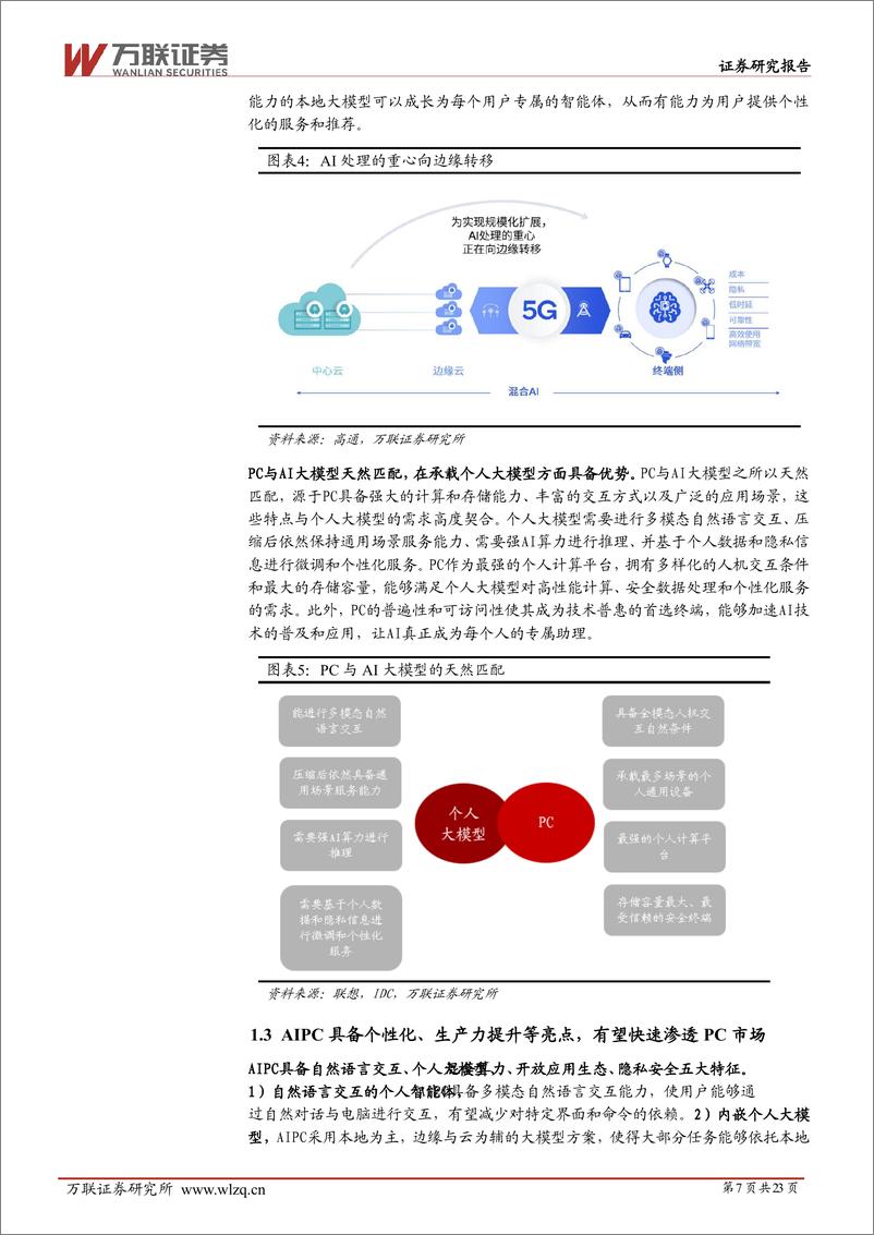 《电子行业AI产业系列深度报告(二)：AIPC赛道风起，产业链创新云涌-241115-万联证券-23页》 - 第7页预览图