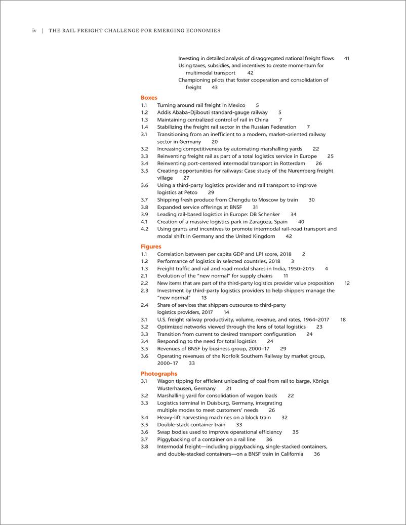 《世界银行-新兴经济体的铁路运输挑战：如何重新获得模式份额（基础设施）（英文）-2019.1-65页》 - 第7页预览图