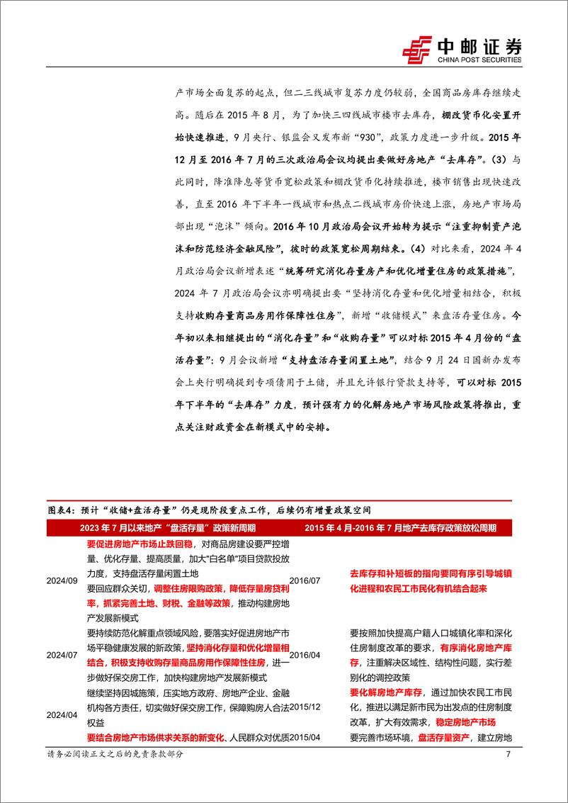 《政治局会议解读：久违的政策脉冲-240927-中邮证券-13页》 - 第7页预览图