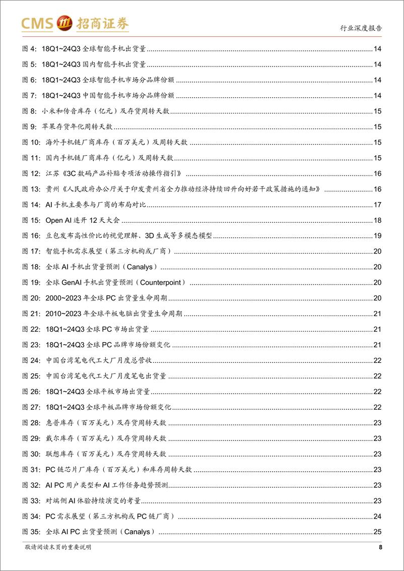 《消费电子行业深度跟踪报告：AI应用和终端创新加速，驱动端侧产业链投资逻辑深化-241224-招商证券-76页》 - 第8页预览图