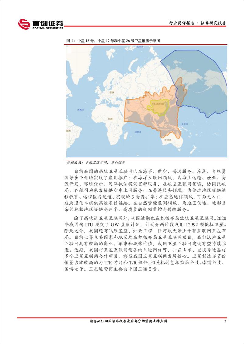 《国防军工行业简评报告：中星26号发射成功，卫星互联网建设不断推进-20230226-首创证券-24页》 - 第4页预览图