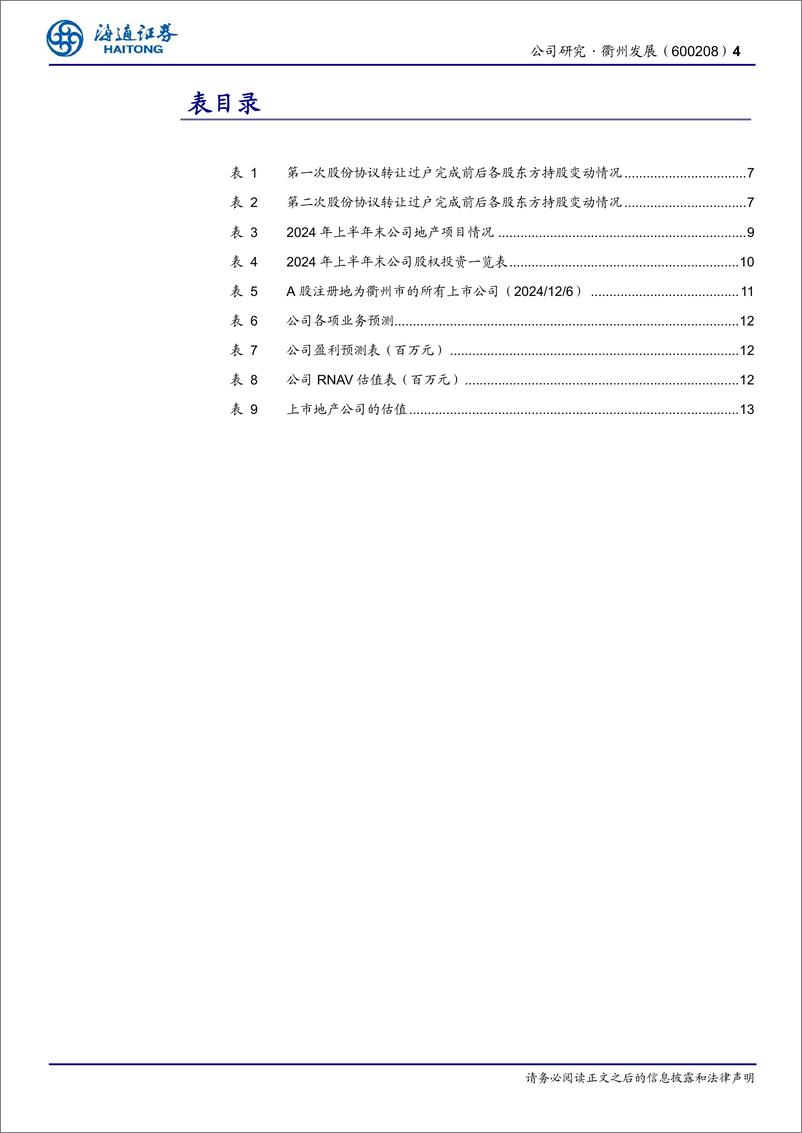 《衢州发展(600208)公司调研简报：衢州国资成功入股，企业经营华丽转身-241222-海通证券-15页》 - 第4页预览图