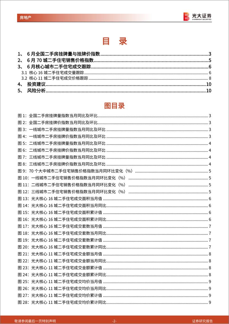 《房地产行业光大核心城市二手房成交跟踪(2024年6月)：6月核心城市二手住宅成交面积同比环比均提升明显-240717-光大证券-11页》 - 第2页预览图