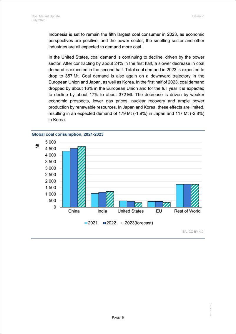 《2023年7月煤炭市场动态报告（英文版）-IEA》 - 第6页预览图