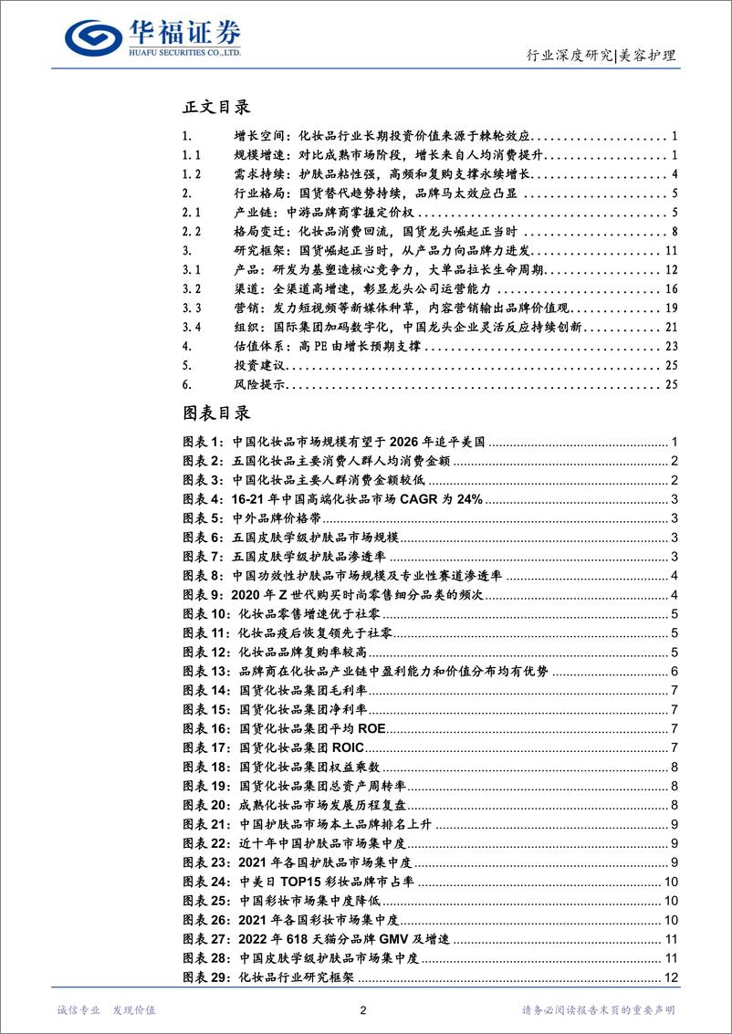 《化妆品行业深度研究：品牌力提升带动格局优化，看好国货龙头长期价值-20220917-华福证券-30页》 - 第3页预览图