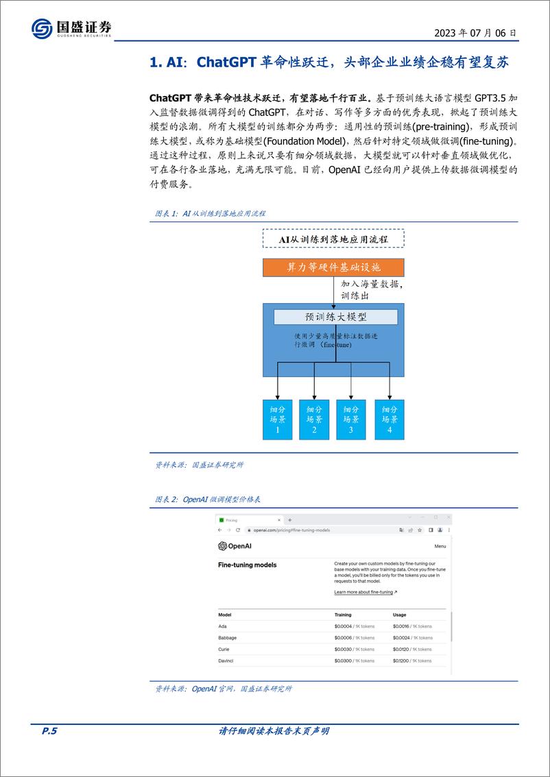 《计算机行业2023半年报前瞻：需求待兴，新兴方向亮点频出-20230706-国盛证券-35页》 - 第6页预览图