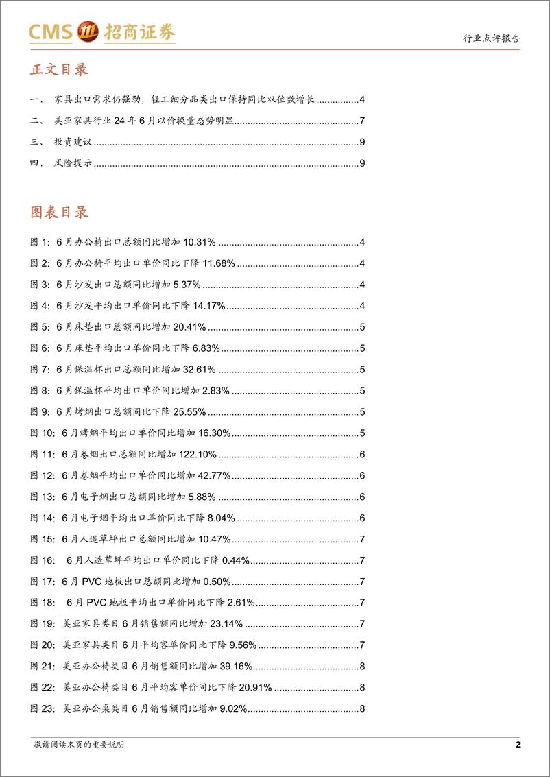 《轻工出口&跨境电商行业数据点评(2024年6月)：家具出口增速环比放缓，电动自行车被明确纳入以旧换新品类-240728-招商证券-10页》 - 第2页预览图