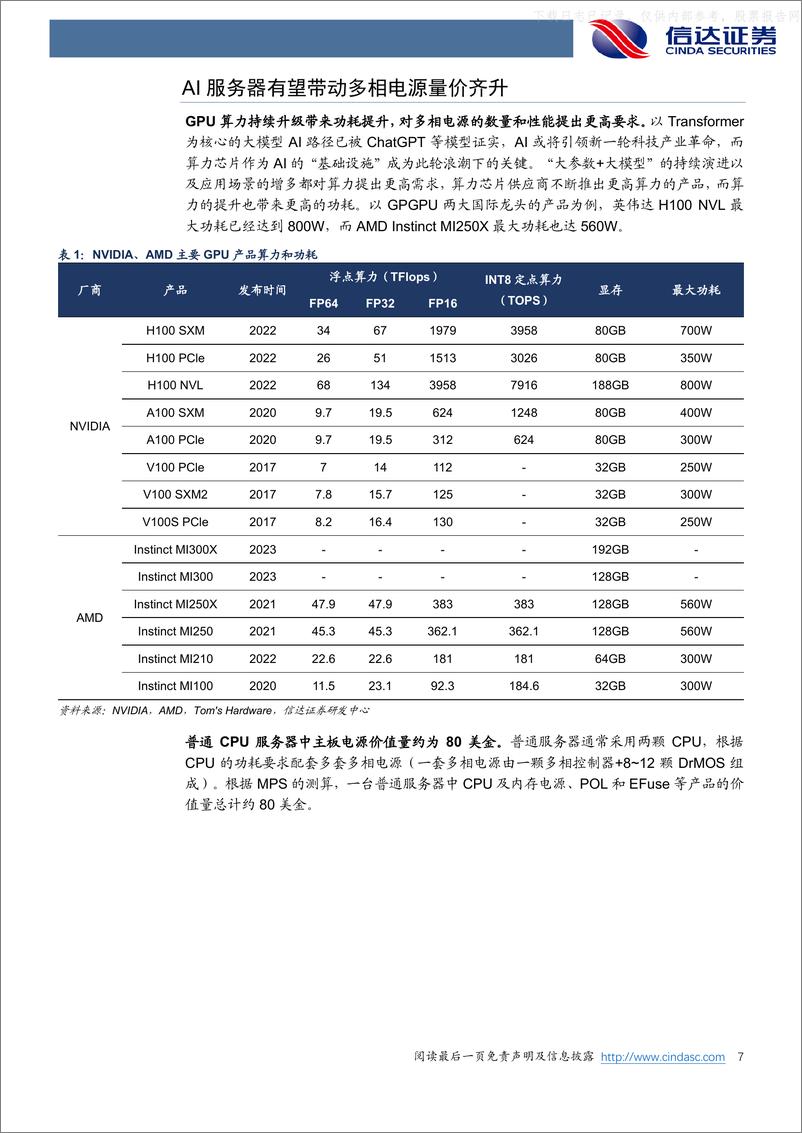 《信达证券-半导体行业：AI服务器加速渗透，多相电源量价齐升-230629》 - 第7页预览图