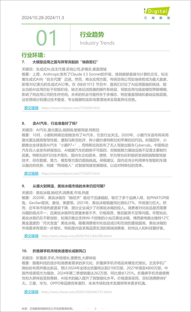 《iR-家电行业周度市场观察-2024年第45周-10页》 - 第3页预览图