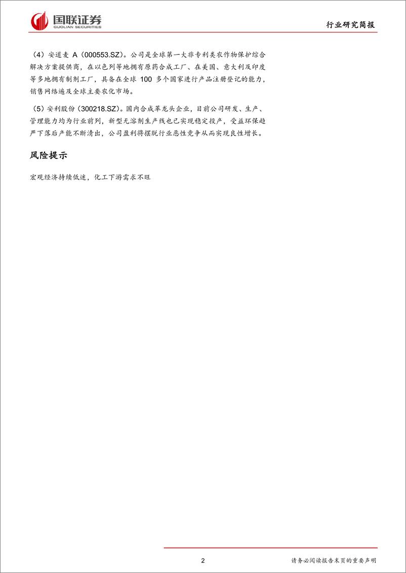 《化工行业：黄磷产业链价格开启有效传导，义马事件再推化工安全问题-20190721-国联证券-17页》 - 第3页预览图