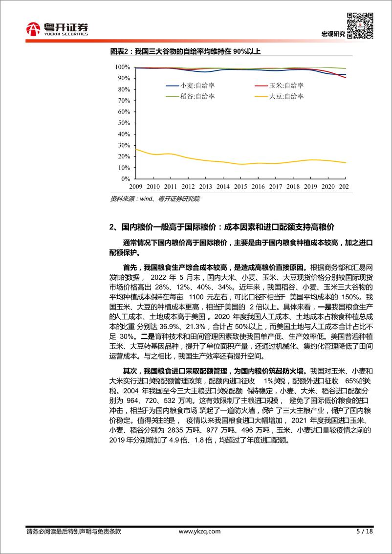 《【粤开宏观】全球粮食危机对中国粮价和通胀的影响-20220619-粤开证券-18页》 - 第6页预览图