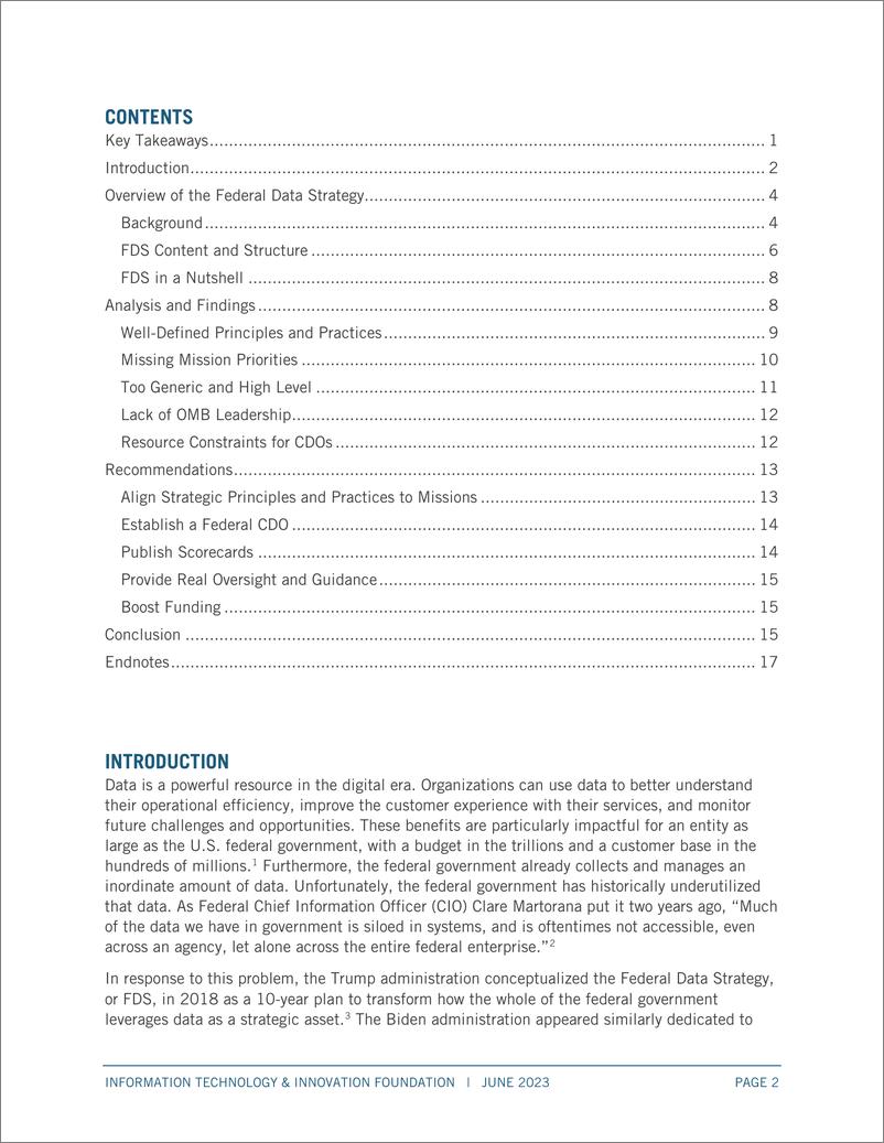 《ITIF-恢复和重新构想联邦数据战略以确保任务成功（英）-2023.6-19页》 - 第3页预览图