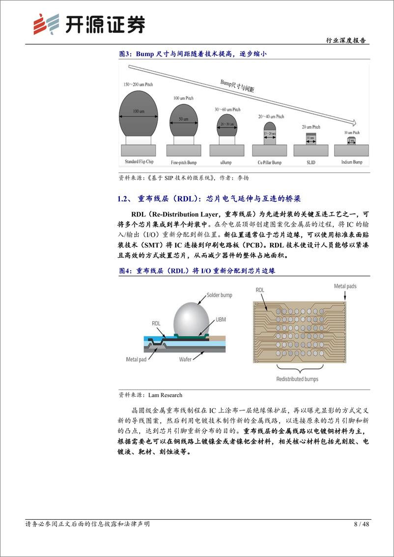 《开源证券-电子行业深度报告：先进封装助力产业升级，材料端多品类受益》 - 第8页预览图