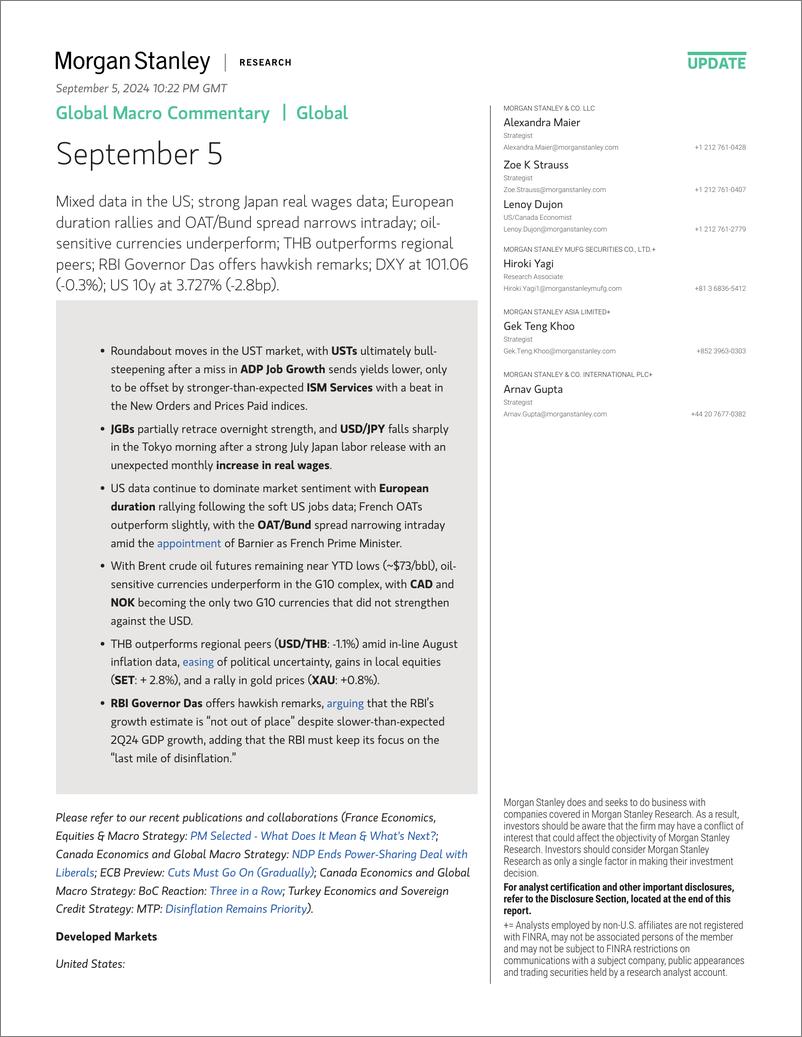 《Morgan Stanley Fixed-Global Macro Commentary September 5-110206130》 - 第1页预览图