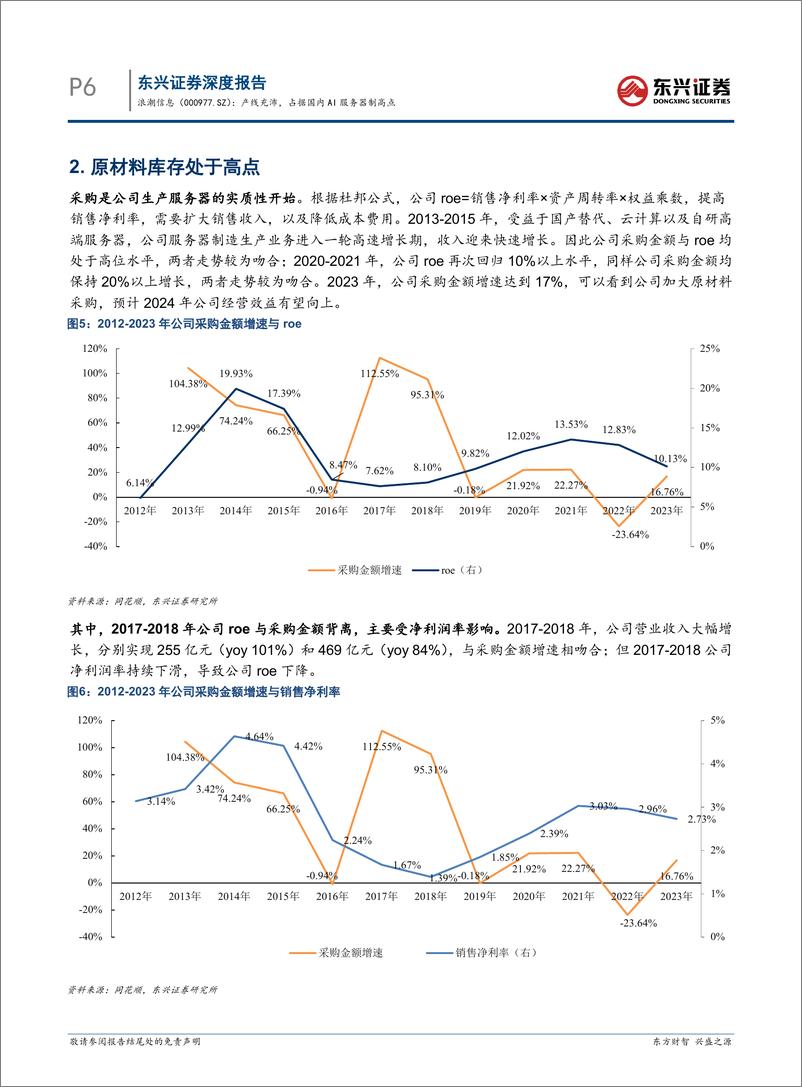 《浪潮信息-000977.SZ-产线充沛，占据国内AI服务器制高点-20240423-东兴证券-16页》 - 第6页预览图