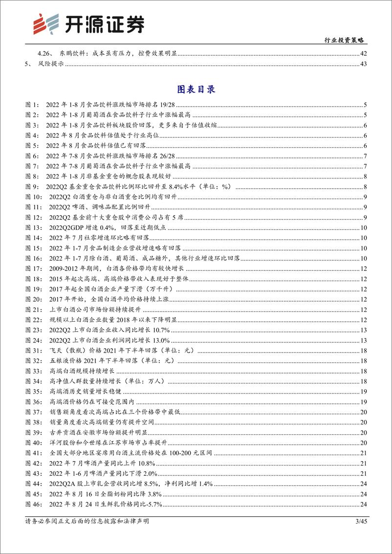 《食品饮料行业投资策略：中报业绩现分化，寻找确定性标的-20220912-开源证券-45页》 - 第4页预览图