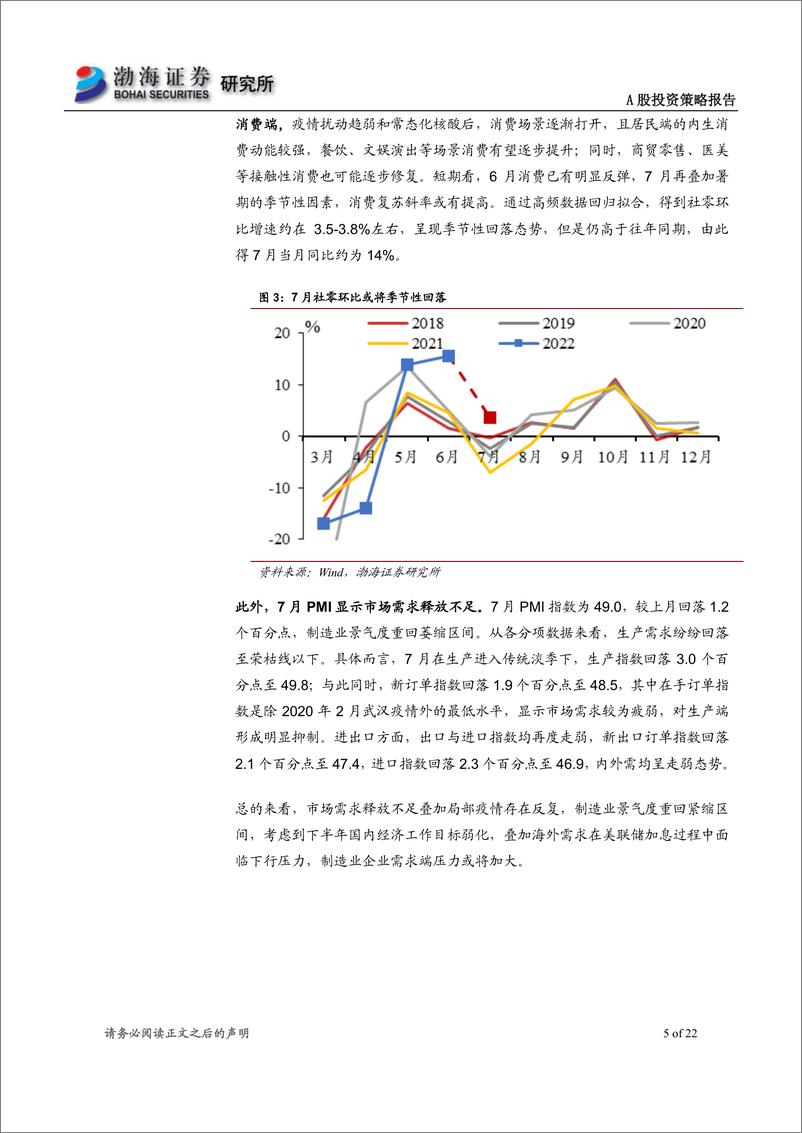 《A股市场2022年8月投资策略报告：震荡区间正在构造中，关注性价比占优板块-20220804-渤海证券-22页》 - 第6页预览图