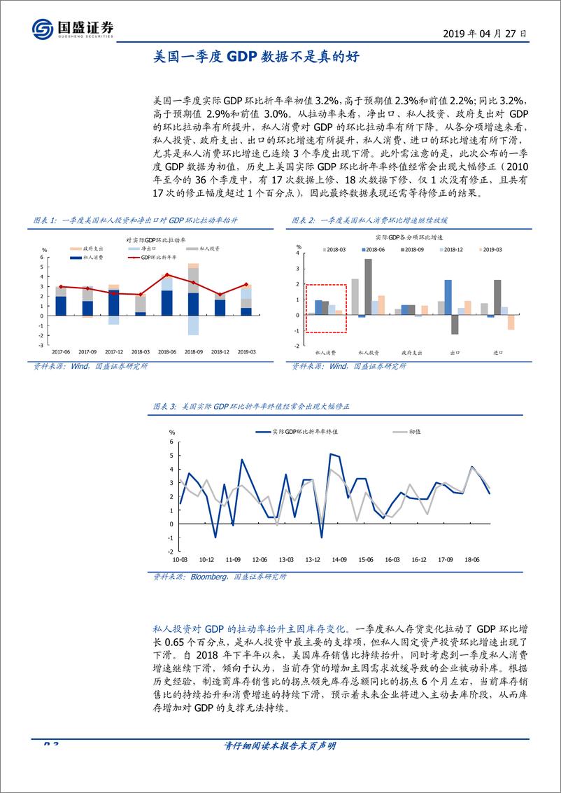 《宏观点评：美国一季度GDP超预期的表与里-20190427-国盛证券-12页》 - 第4页预览图