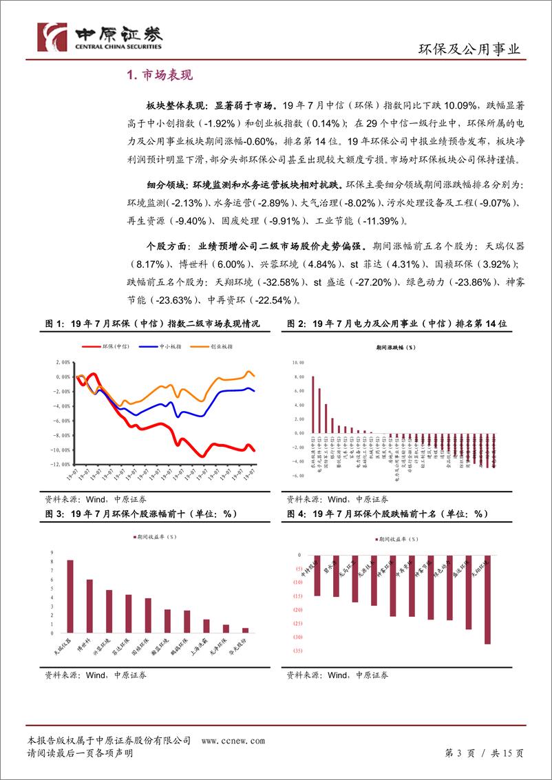 《环保及公用事业行业月报：不必过于悲观，关注固废处理产业链-20190807-中原证券-15页》 - 第4页预览图