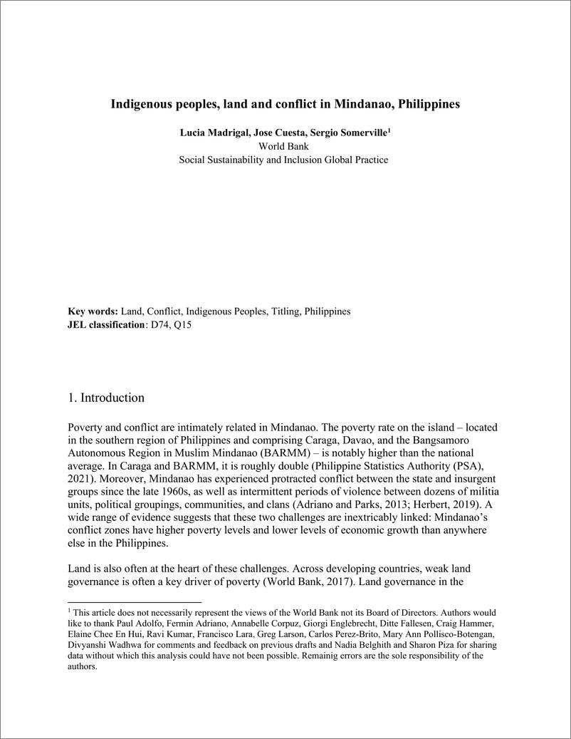 《世界银行-菲律宾棉兰老岛的土著人民、土地和冲突（英）-2024.2-30页》 - 第3页预览图