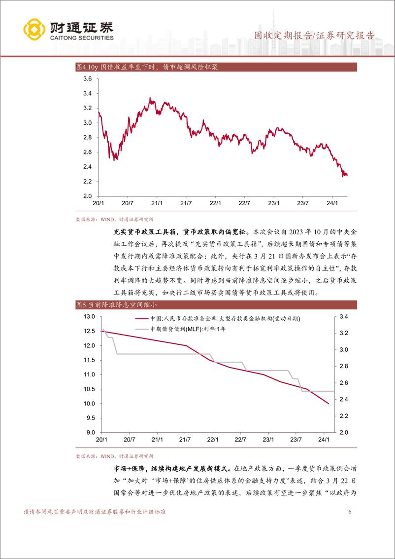 《固收定期报告：债市收益率续下，央行强调关注长期收益率变化-240407-财通证券-16页》 - 第6页预览图