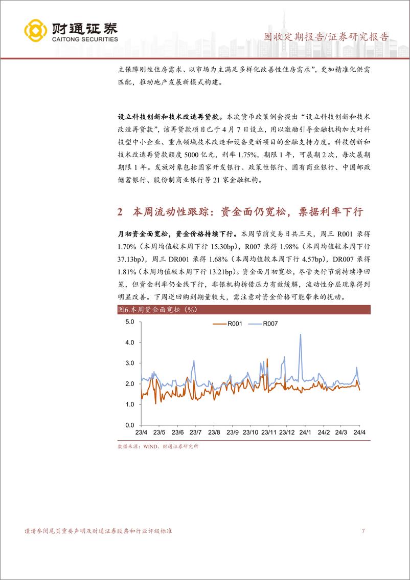 《固收定期报告：债市收益率续下，央行强调关注长期收益率变化-240407-财通证券-16页》 - 第7页预览图