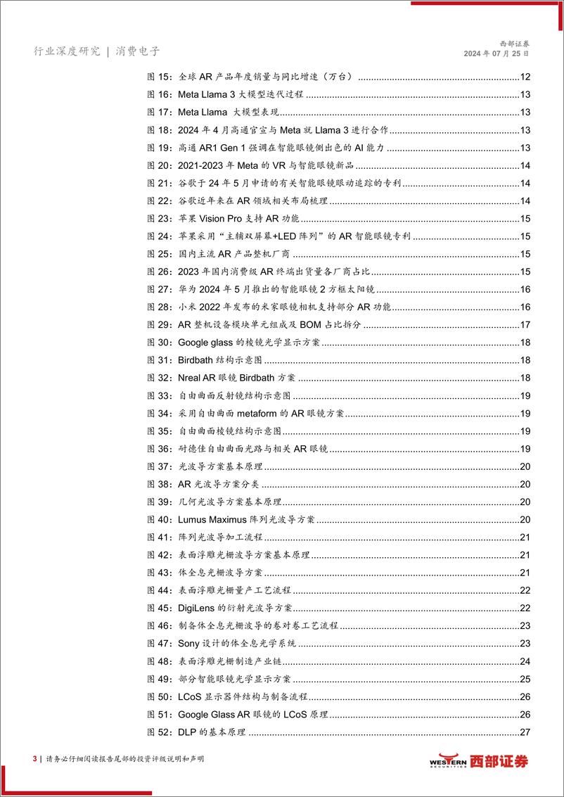 《消费电子行业MR系列深度报告(一)：AI%2b眼镜崭露头角，AR市场蓄势待发-240725-西部证券-42页》 - 第3页预览图
