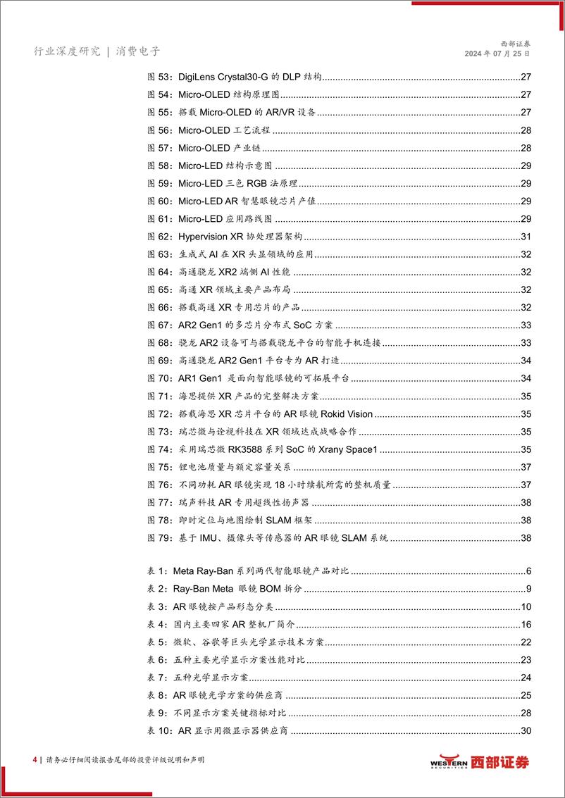 《消费电子行业MR系列深度报告(一)：AI%2b眼镜崭露头角，AR市场蓄势待发-240725-西部证券-42页》 - 第4页预览图