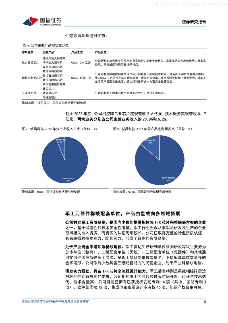 《国信证券-铖昌科技(001270)星载相控阵芯片核心供应商，受益卫星互联网快速发展-230425》 - 第8页预览图