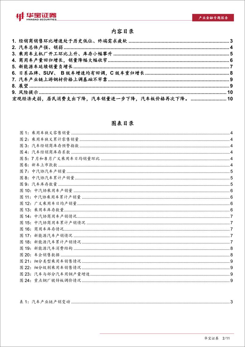 《汽车行业8月份汽车数据点评专题报告：乘用车销售环比增速处于历史低位-20190925-华宝证券-11页》 - 第3页预览图