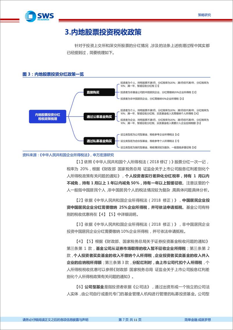 《高股息系列报告之九：一文弄清A股港股分红税收以及流程节点-240425-申万宏源-11页》 - 第7页预览图