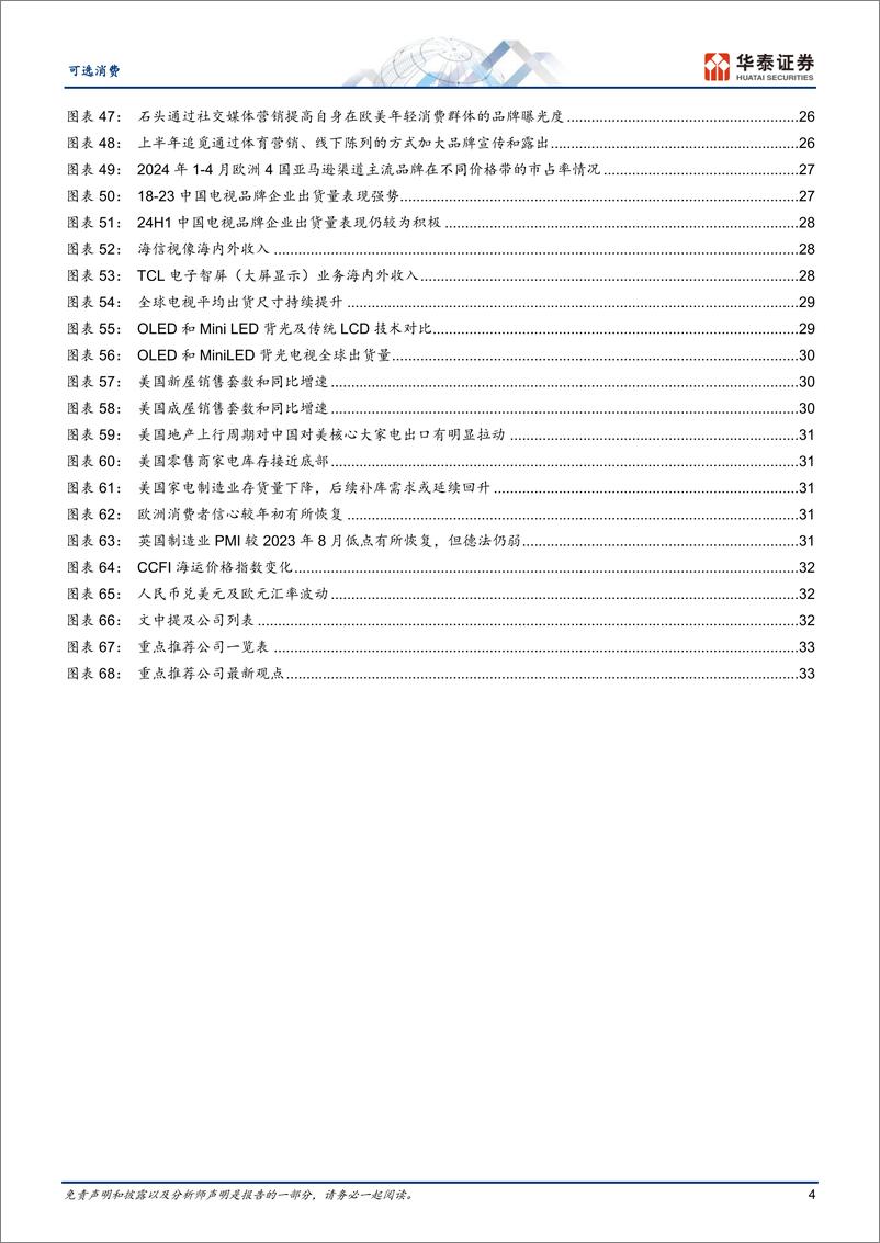 《可选消费行业：内销向好出口稳健，25年关注两大主线-241117-华泰证券-37页》 - 第4页预览图