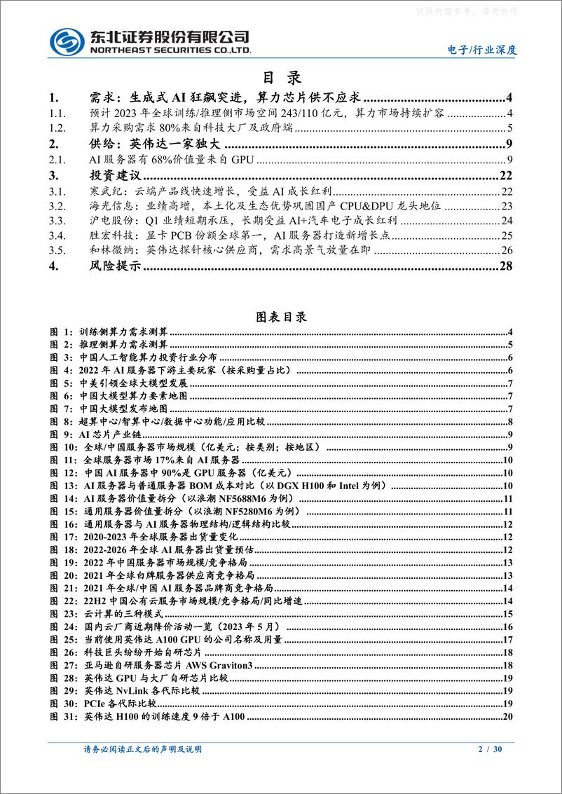 《东北证券-电子行业深度报告：生成式AI驱动算力芯片腾飞-230630》 - 第2页预览图