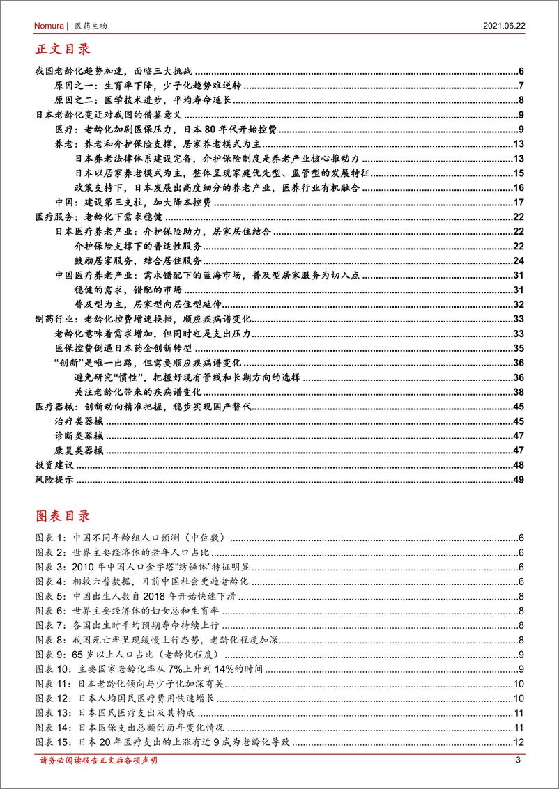 《医药生物行业日本特色行业企业巡礼之五：老龄化养老，日本老龄化对国内医药产业的借鉴，我国老龄化趋势加速，医疗养老产业迎接时代机遇-20210622-野村东方国际证券-52页》 - 第3页预览图