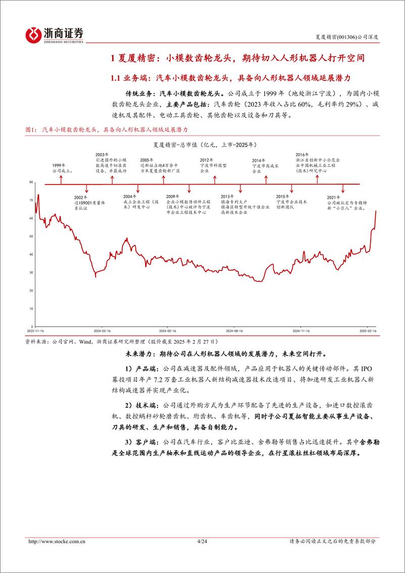 《夏厦精密(001306)深度报告：小模数齿轮龙头，期待人形机器人领域打开成长空间-250308-浙商证券-24页》 - 第4页预览图