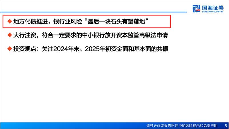 《银行业2025年投资策略：最后一块石头有望落地-241216-国海证券-33页》 - 第5页预览图