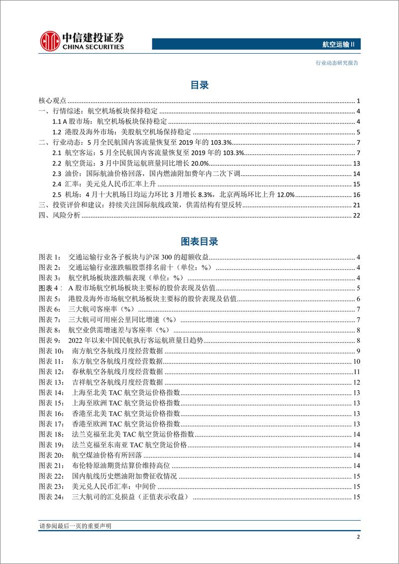 《航空运输行业：5月民航国内客流量超过2019年同期，燃油附加费年内第三次下调-20230604-中信建投-25页》 - 第4页预览图