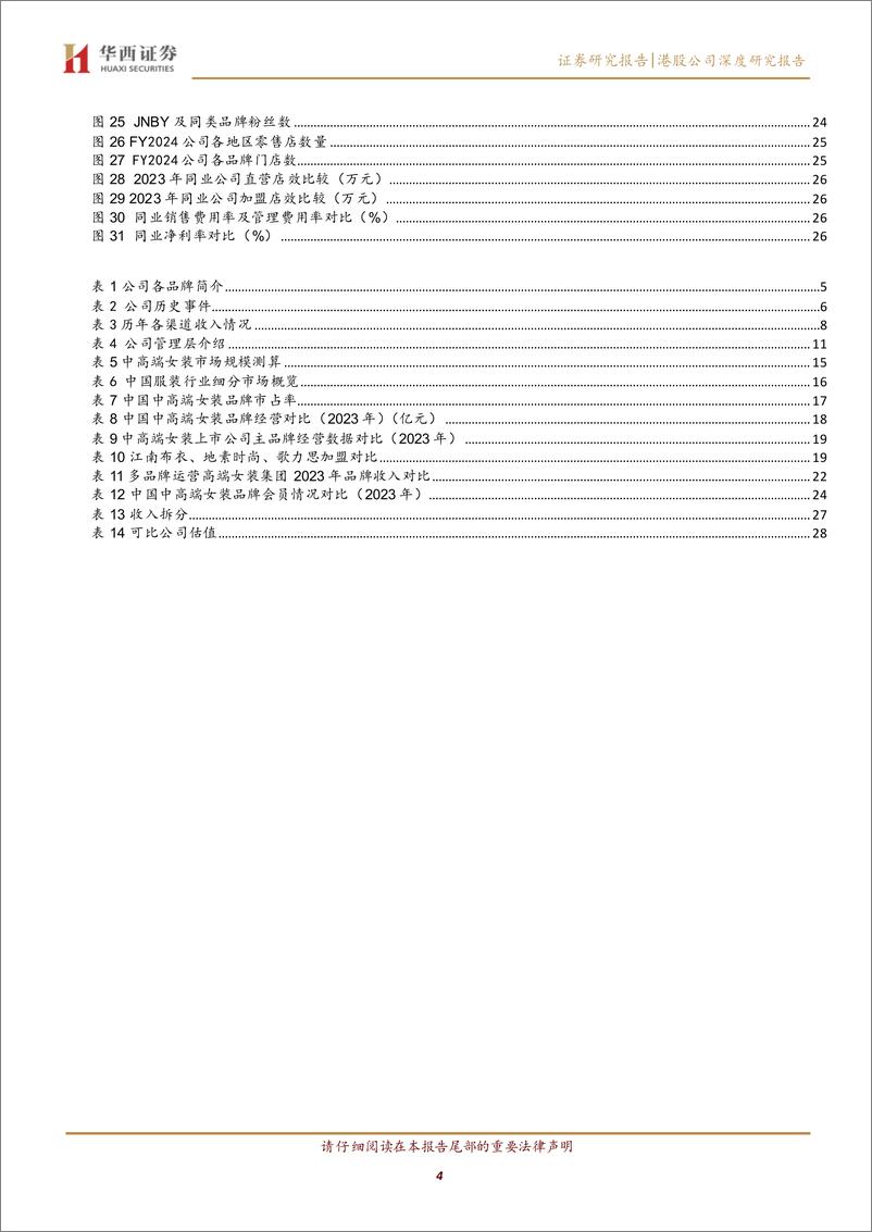 《江南布衣(3306.HK)设计师品牌龙头，粉丝经济奠定业绩韧性-250114-华西证券-32页》 - 第4页预览图