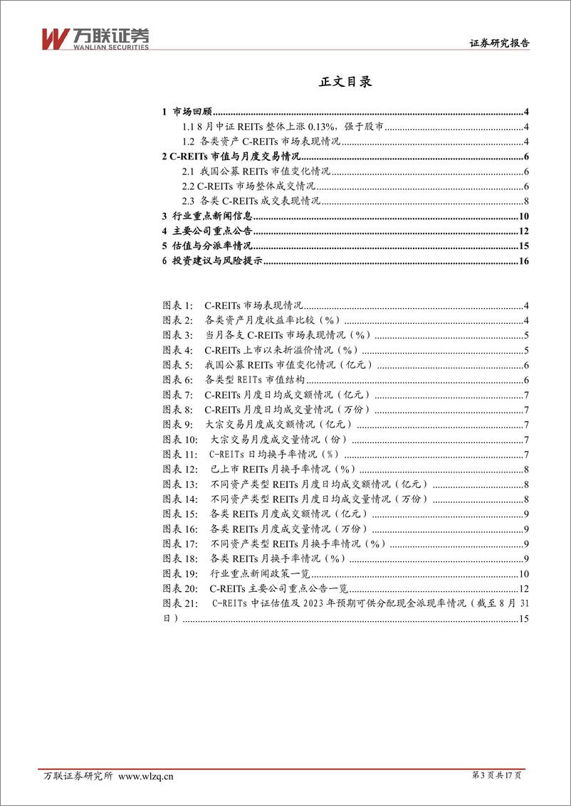 《房地产行业REITs月报：发行交易机制持续优化-20230906-万联证券-17页》 - 第4页预览图