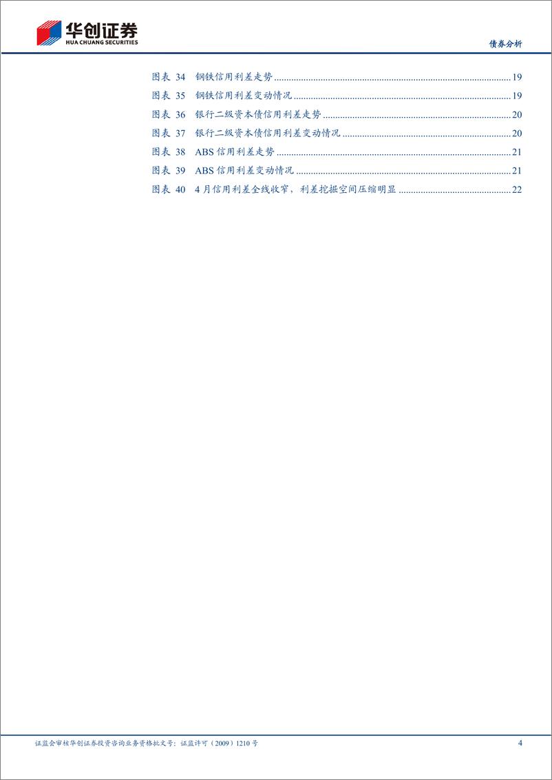 《信用债4月月报：利差挖掘空间压缩，地产债低估值成交活跃-20220509-华创证券-25页》 - 第5页预览图