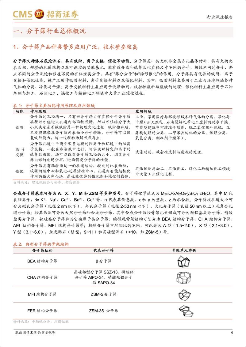 《分子筛行业深度报告：技术壁垒高、行业成长快、国产替代空间大的特种新材料-20220601-招商证券-21页》 - 第5页预览图