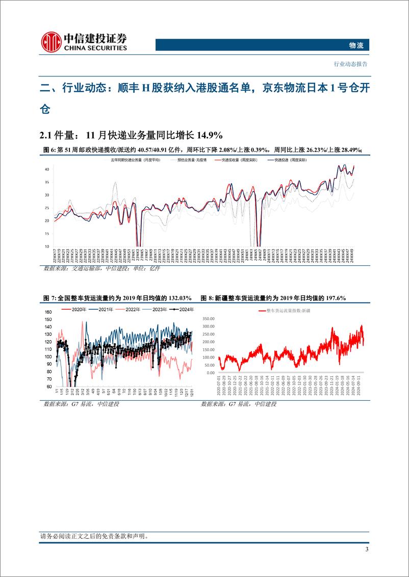 《物流行业：顺丰H股获纳入港股通名单，京东物流日本1号仓开仓-241230-中信建投-19页》 - 第6页预览图