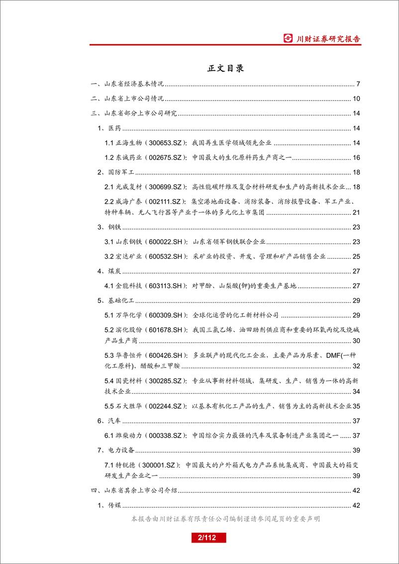 《特色主题报告山东省上市公司分析-20190527-川财证券-112页》 - 第3页预览图
