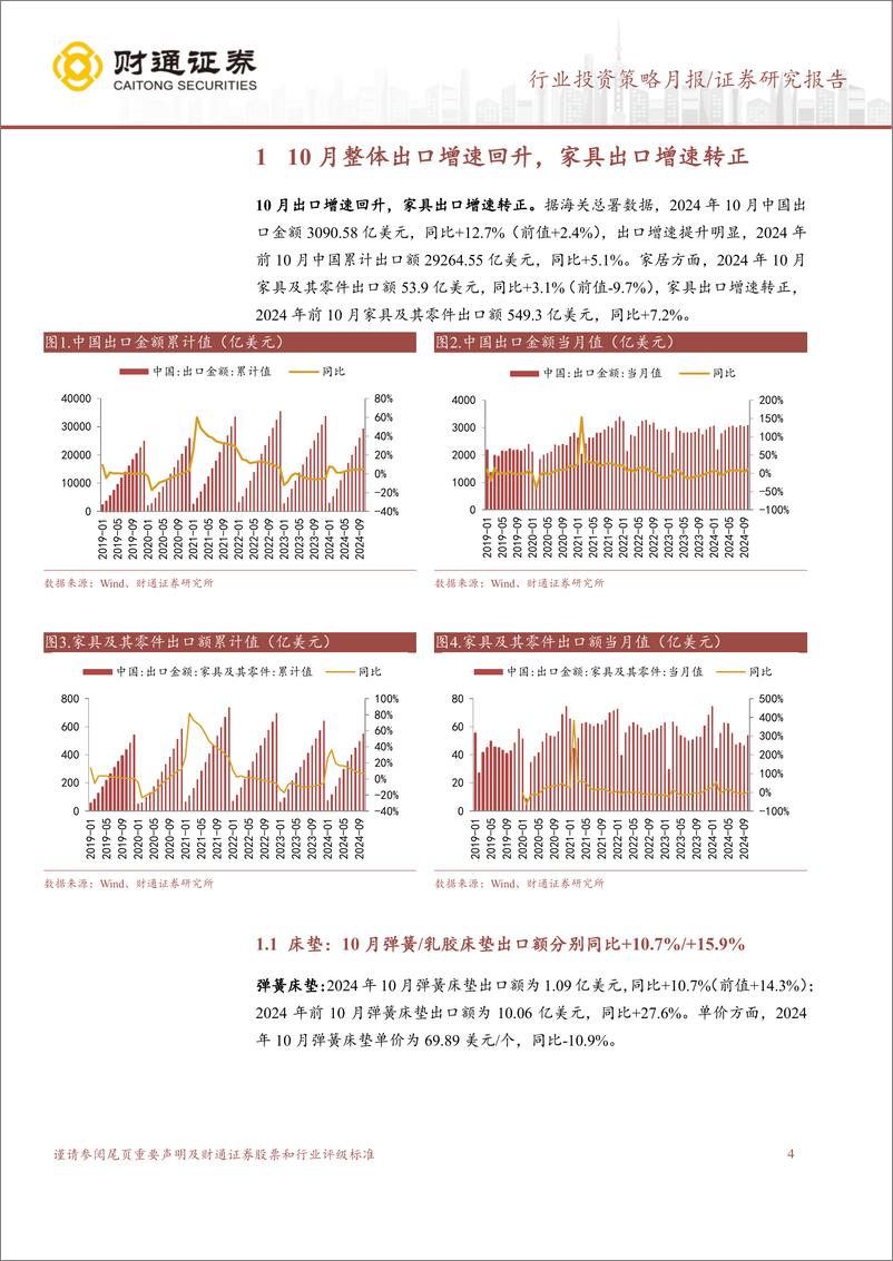 《轻工行业出口月度跟踪：家具出口增速转正，美成屋销售改善-241203-财通证券-17页》 - 第4页预览图