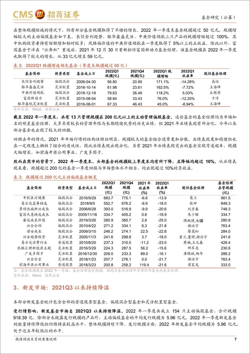 《另眼看季报系列：偏股基金2022年一季报点评，莫疑无路，静等时来-20220429-招商证券-17页》 - 第8页预览图