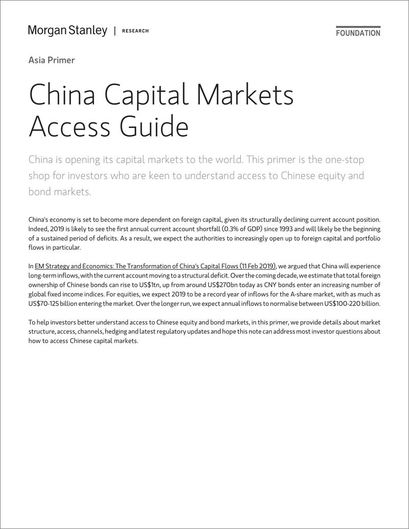 《摩根士丹利-中国-投资策略-中国资本市场准入指南-2019.5.15-44页》 - 第4页预览图